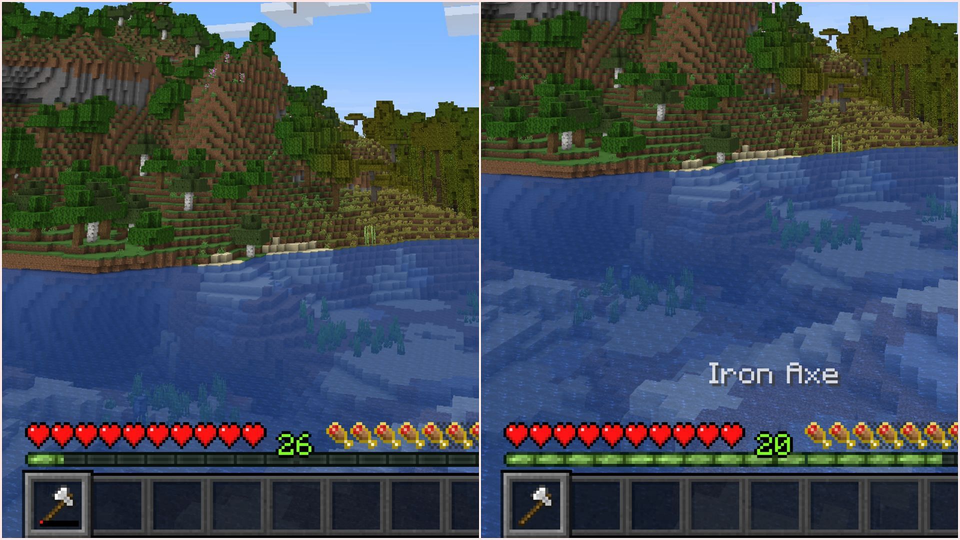 This mod lets players use their own XP levels to mend any gear (Image via Sportskeeda Gaming || Mojang Studios)